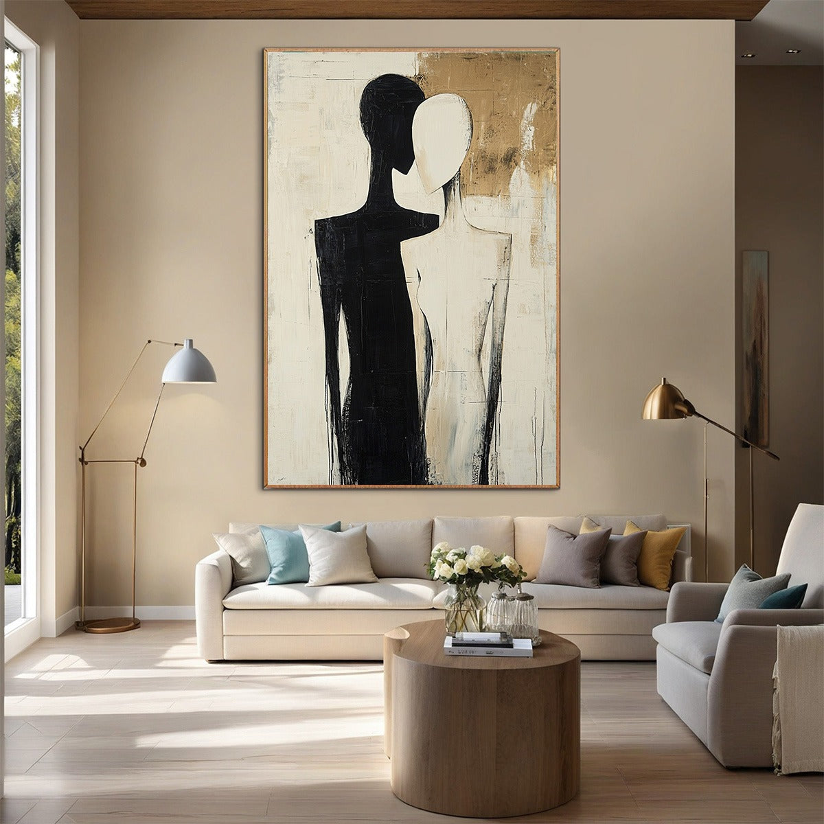 DUALITY: Abstract Figurative Textured Oil Painting