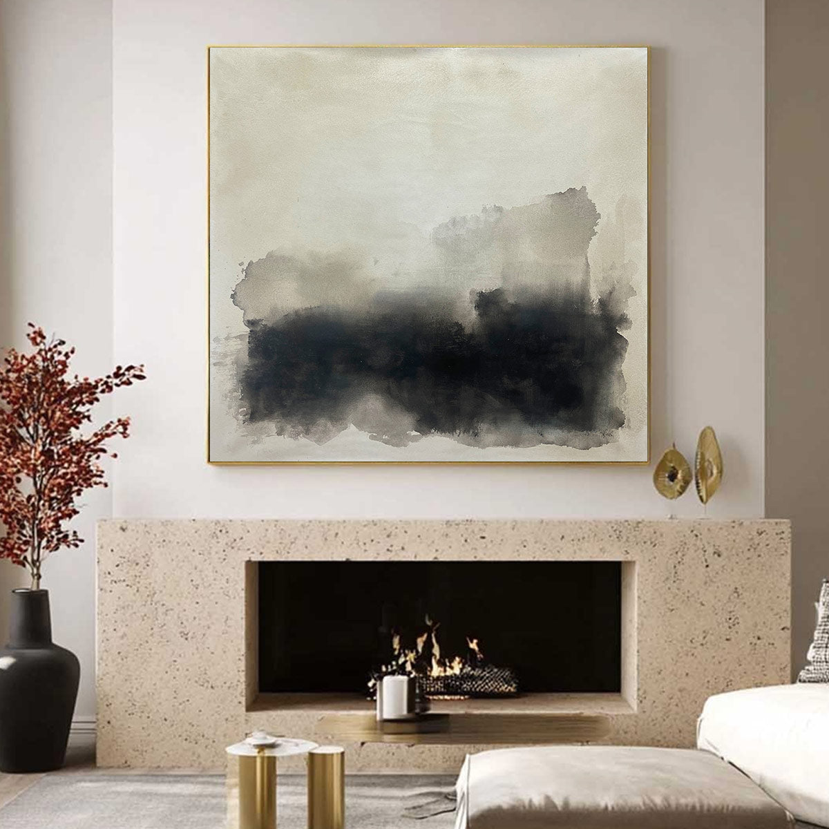 Ready to Ship | DUSK SHADOWS: Abstract Minimalist Neutral Tone