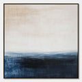 DUSK AT SEA: Textured Abstract Ocean Oil Painting