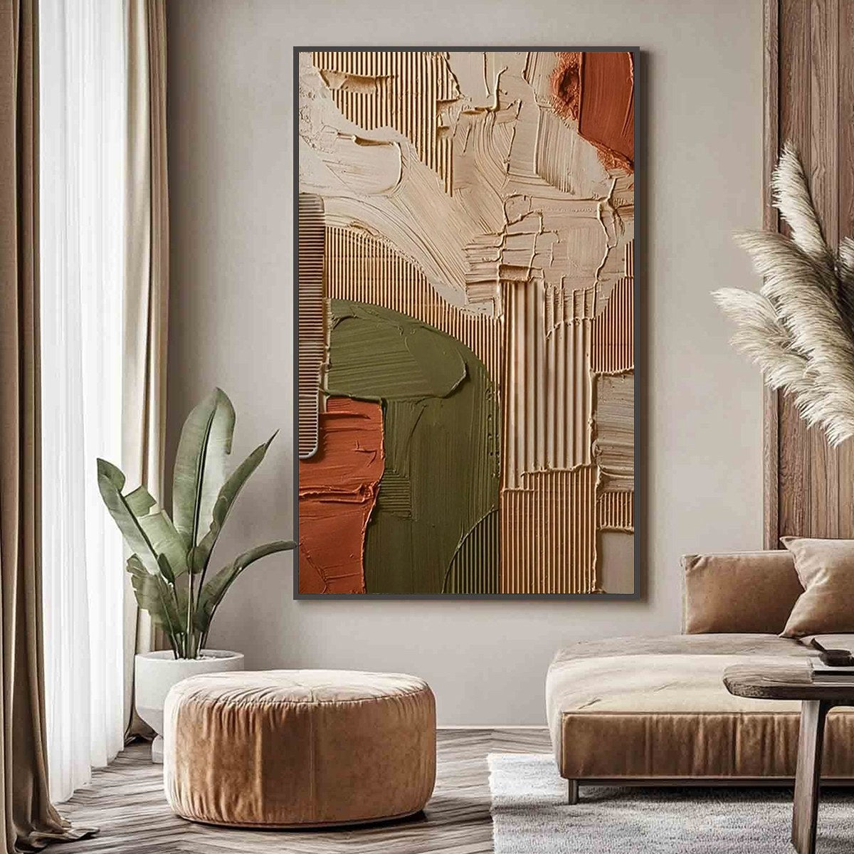EARTHBOUND HARMONY: Textured Palette Knife Abstract Painting