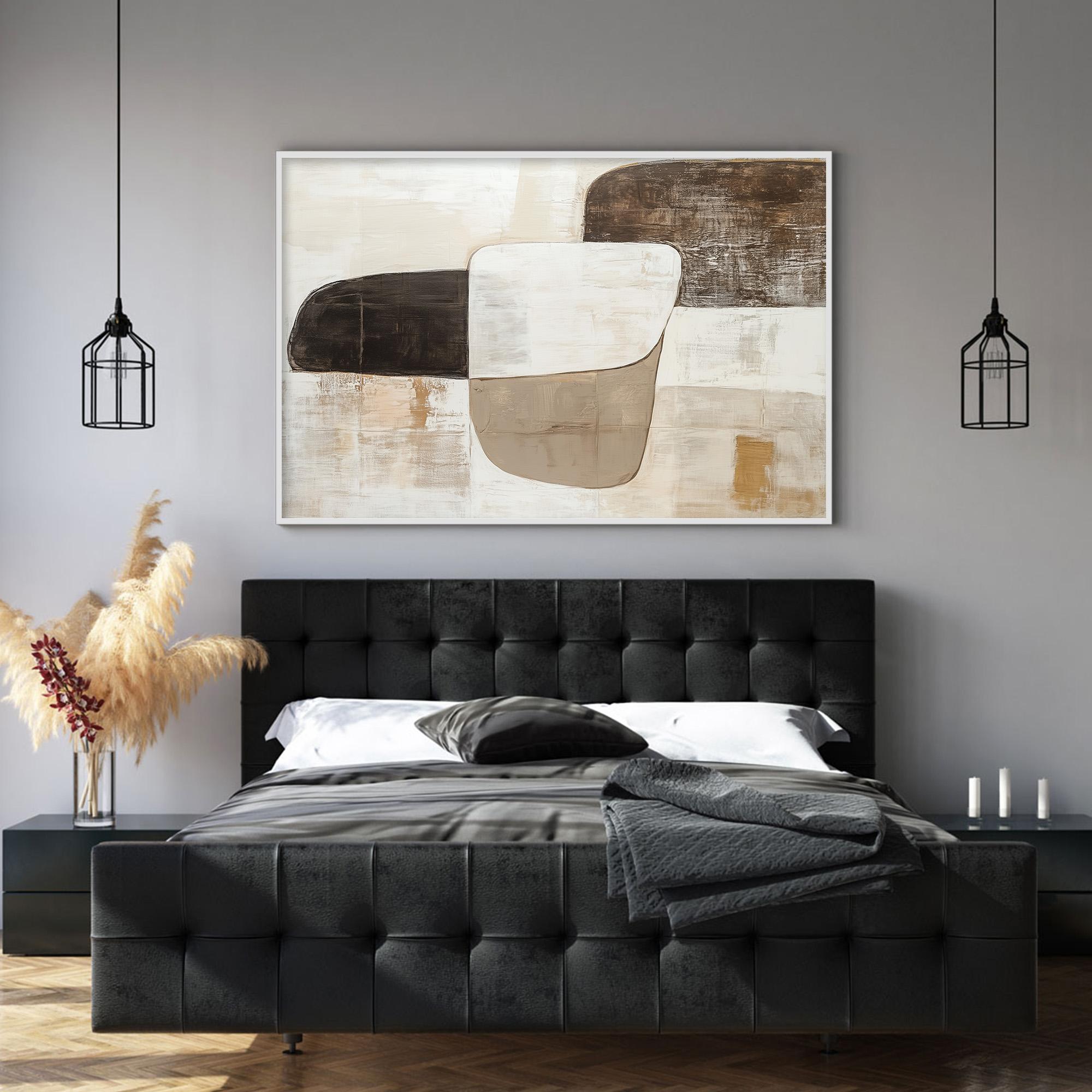 EARTHEN FORMS: Textured Minimalist Abstract Oil Painting