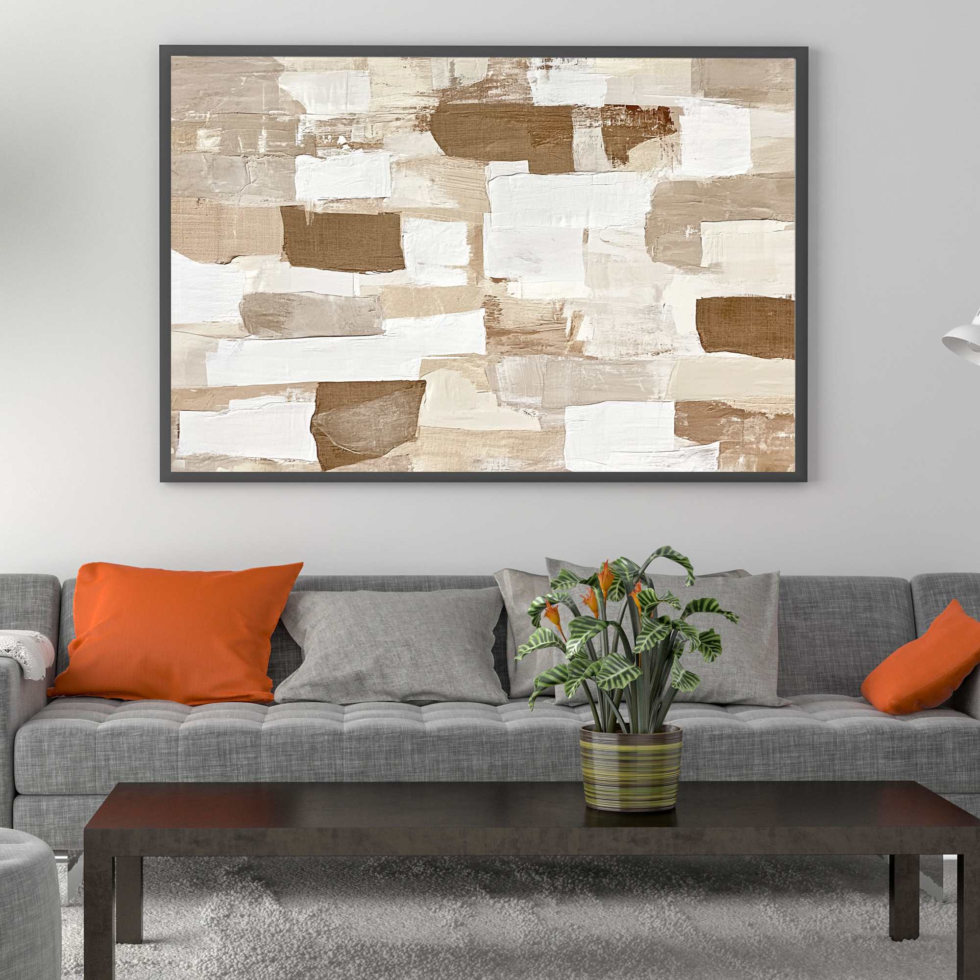 EARTHEN LAYERS: Textured Wabi Sabi Abstract Oil Painting