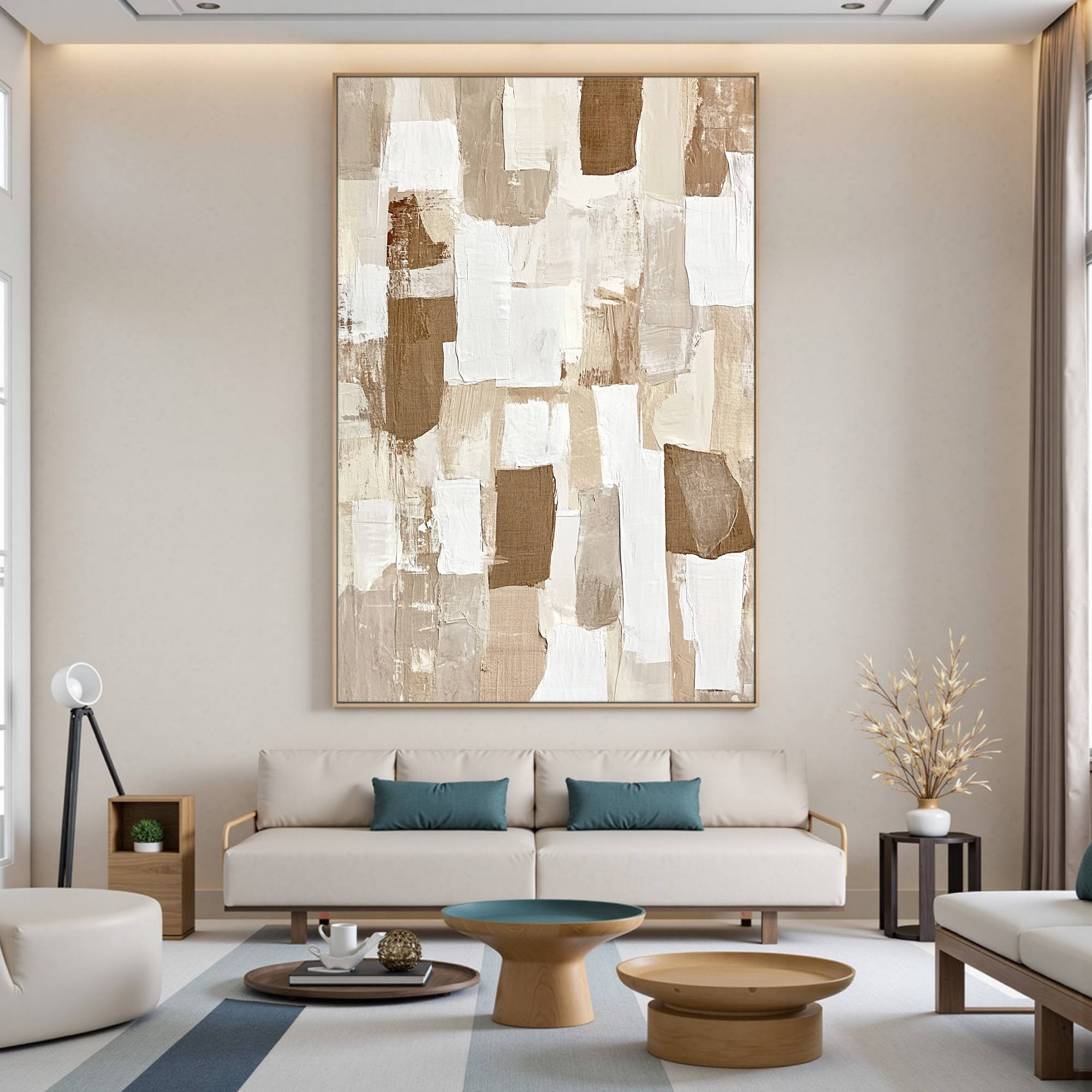 EARTHEN LAYERS: Textured Wabi Sabi Abstract Oil Painting