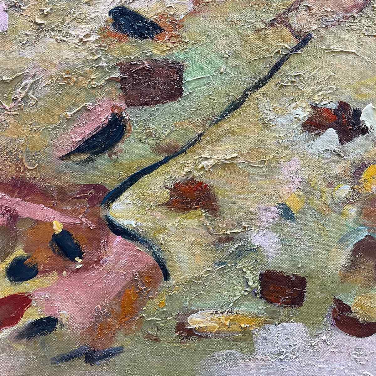 EARTH TONES: Abstract Organic Textured Oil Painting