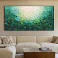 Ready to Ship | EMERALD MOSAIC | 24''x48'' | 60x120cm | Black Frame