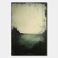 EMERALD MIST: Textured Wabi-Sabi Seascape Oil Painting