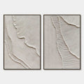 ETCHED IN STONE: Textured Minimalist Abstract Diptych
