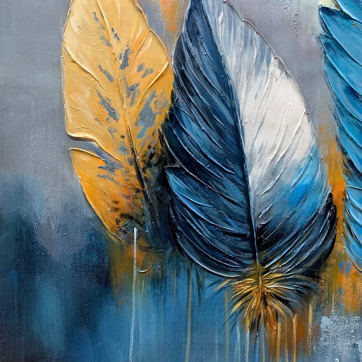 ETHEREAL FEATHERS: Textured Still Life Oil Painting