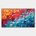 FIERY DANCE: Textured Abstract Oil Painting