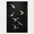FLIGHT: Minimalist Birds in Flight Oil Painting