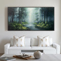 Ready to Ship | FOREST WHISPERS: Panoramic Misty Forest Oil Painting