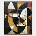 FRACTURED RHYTHM: Textured Geometric Abstract Oil Painting