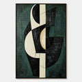 FRAGMENTED FORMS: Textured Geometric Abstract Oil Painting