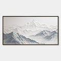 FROZEN PEAKS: Textured Minimalist Mountain Landscape