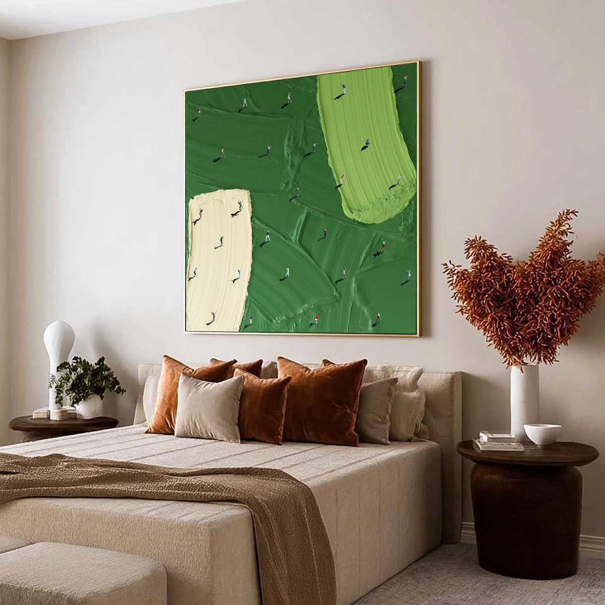 FAIRWAY DANCE: Textured Impasto Golf Scene Painting