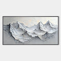 FROZEN PEAKS: Textured Impasto Mountain Landscape Oil Painting