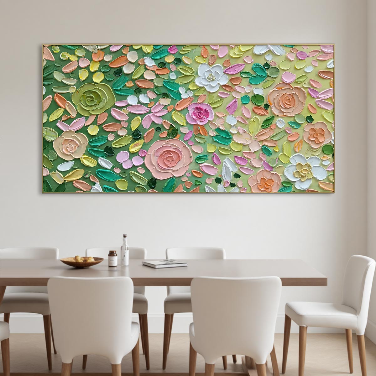Ready to Ship | GARDEN RHAPSODY | 28''x56'' | 70x140cm | Gold Frame