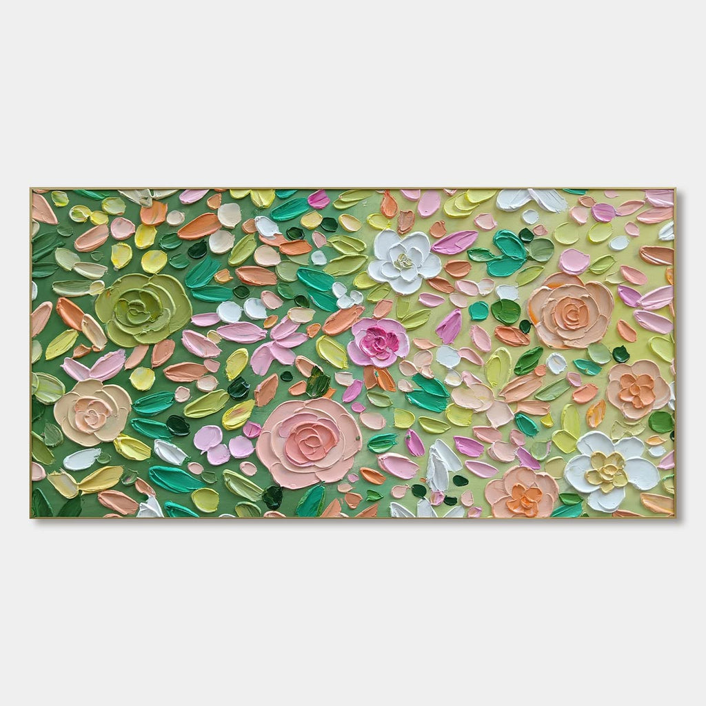 Ready to Ship | GARDEN RHAPSODY | 28''x56'' | 70x140cm | Gold Frame