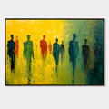 GATHERING LIGHT: Vibrant Abstract Figurative Oil Painting