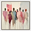 GATHERING: Abstract Figurative Palette Knife Oil Painting