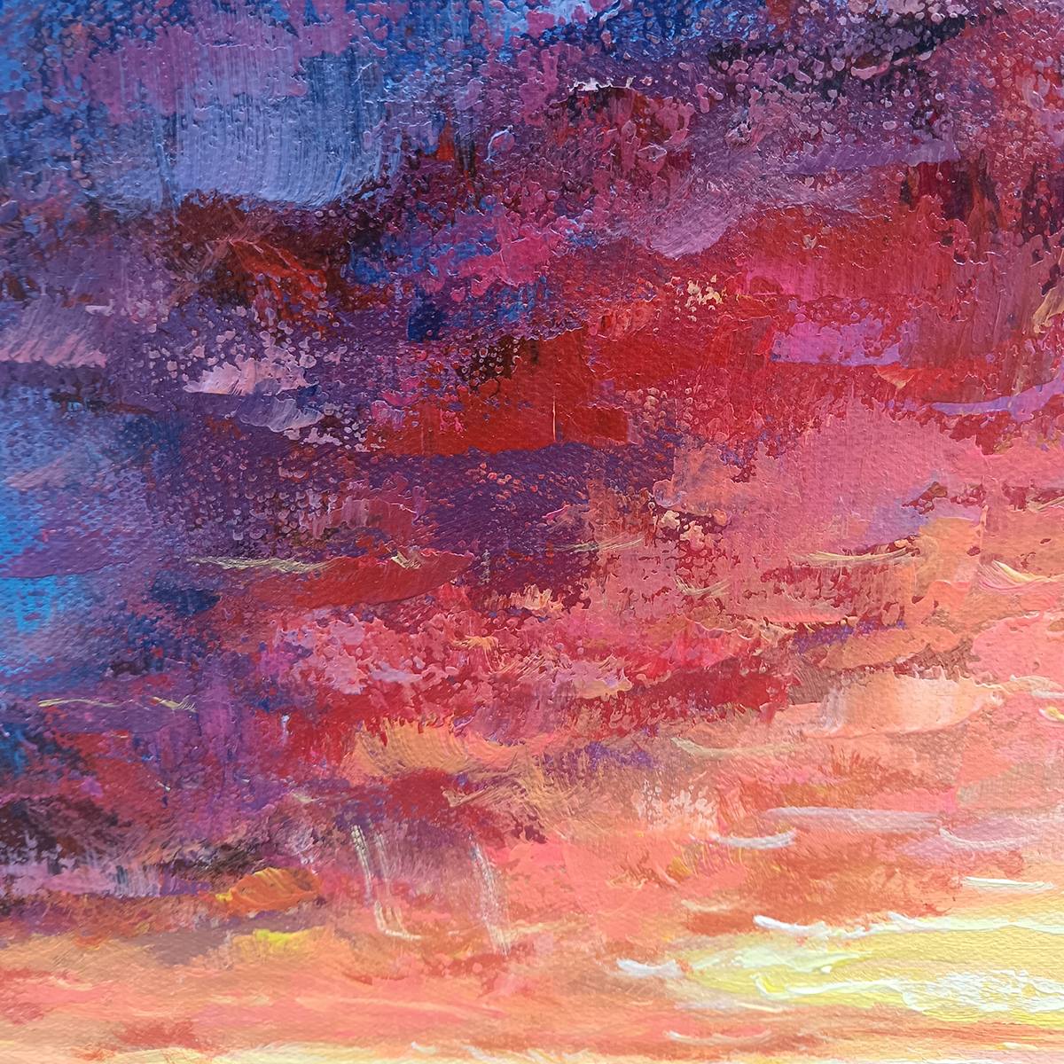 Ready to Ship | GOLDEN HOUR | 28''x28'' | 70x70cm | Wood Frame