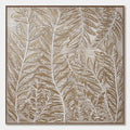 GOLDEN BOTANICALS: Textured Metallic Gold Leaf Oil Painting