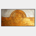 GOLDEN ERA: Panoramic Abstract Oil Painting with Gold and Silver