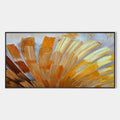 GOLDEN RADIANCE: Abstract Gold Textured Impasto Oil Painting