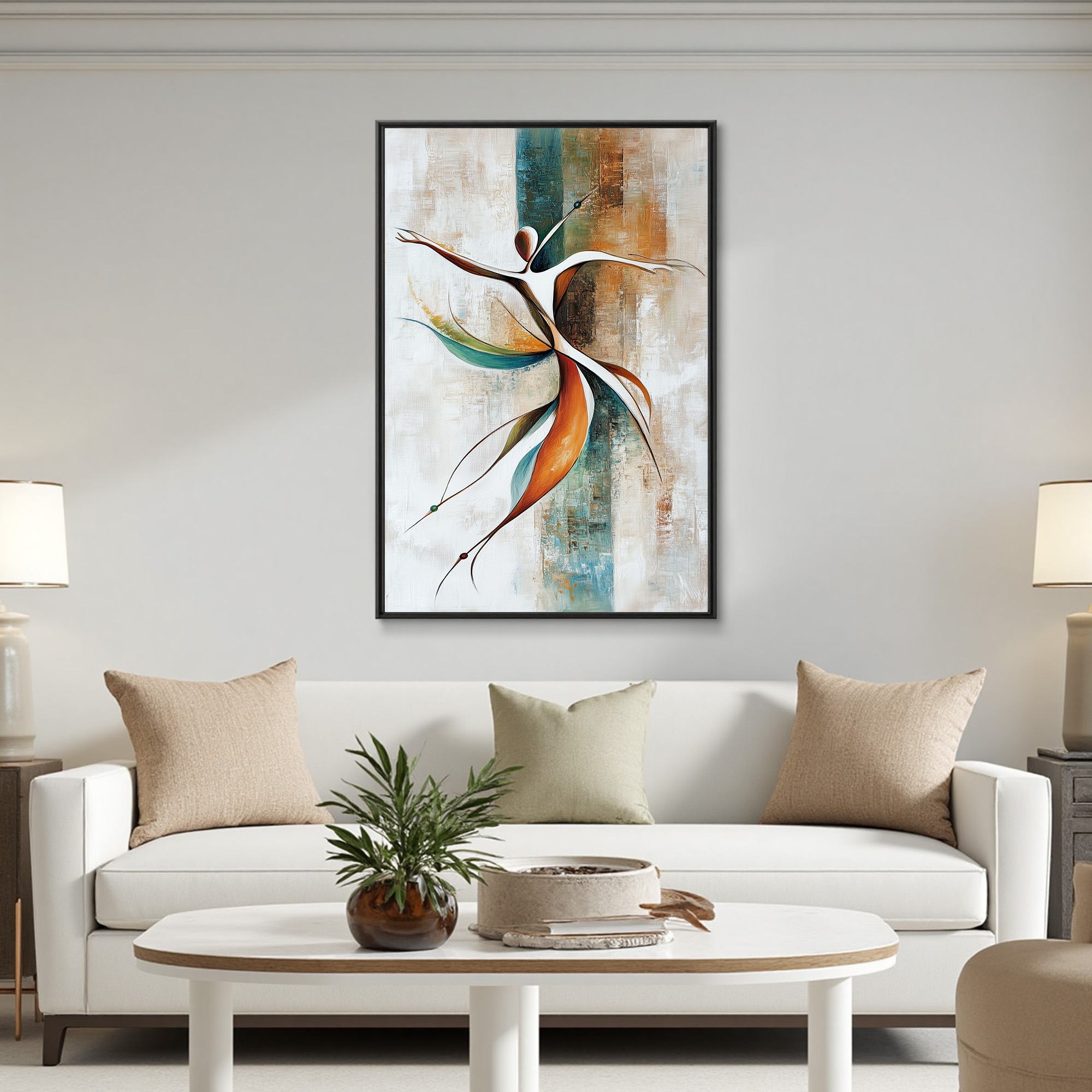 GRACE IN MOTION: Expressive Abstract Figure Oil Painting