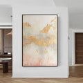Golden Gray Abstract Wall Art