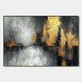 GOLDEN EMBRACE: Textured Abstract Oil Painting