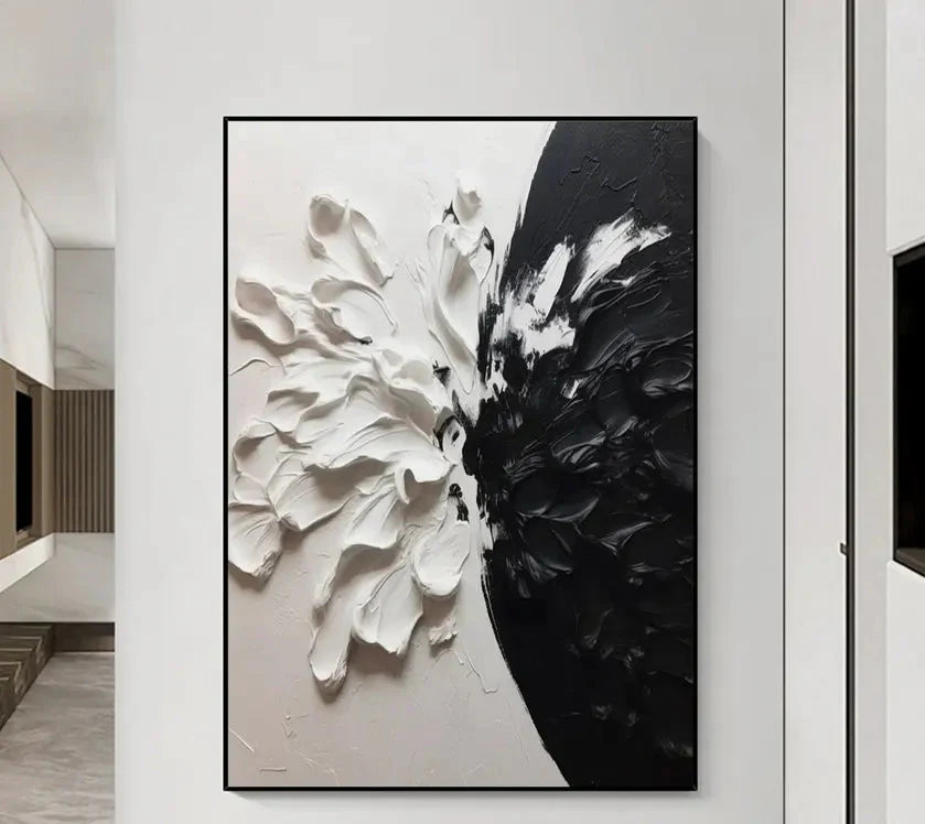 Black & White Texture Oil Painting