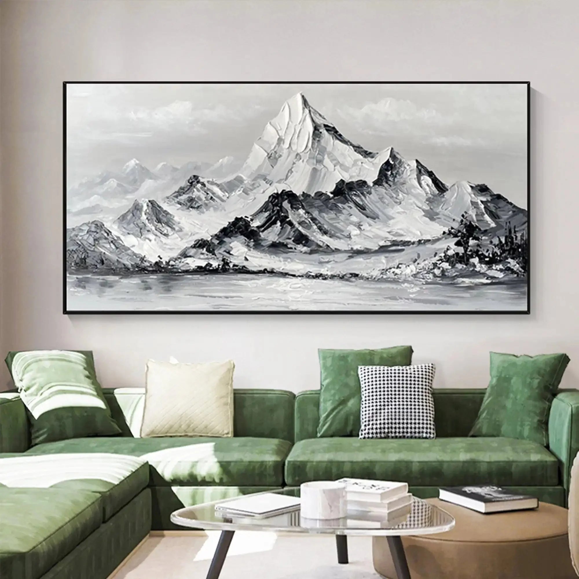 Textured Mountain Abstract Art