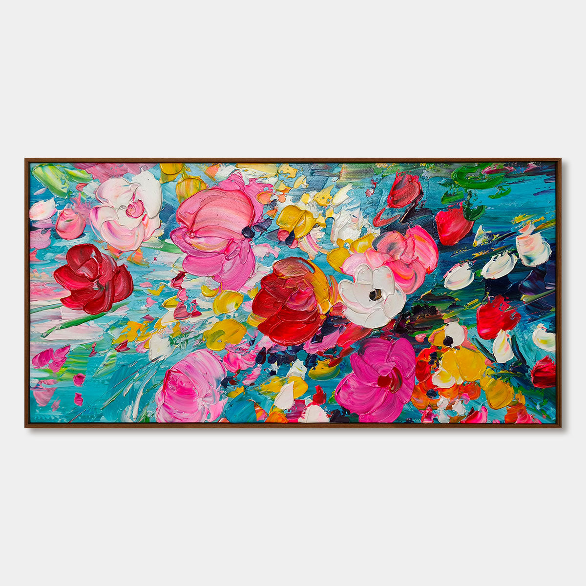 Ready to Ship | RED GARDEN | 20''x40'' | 50x100cm | Wood Frame