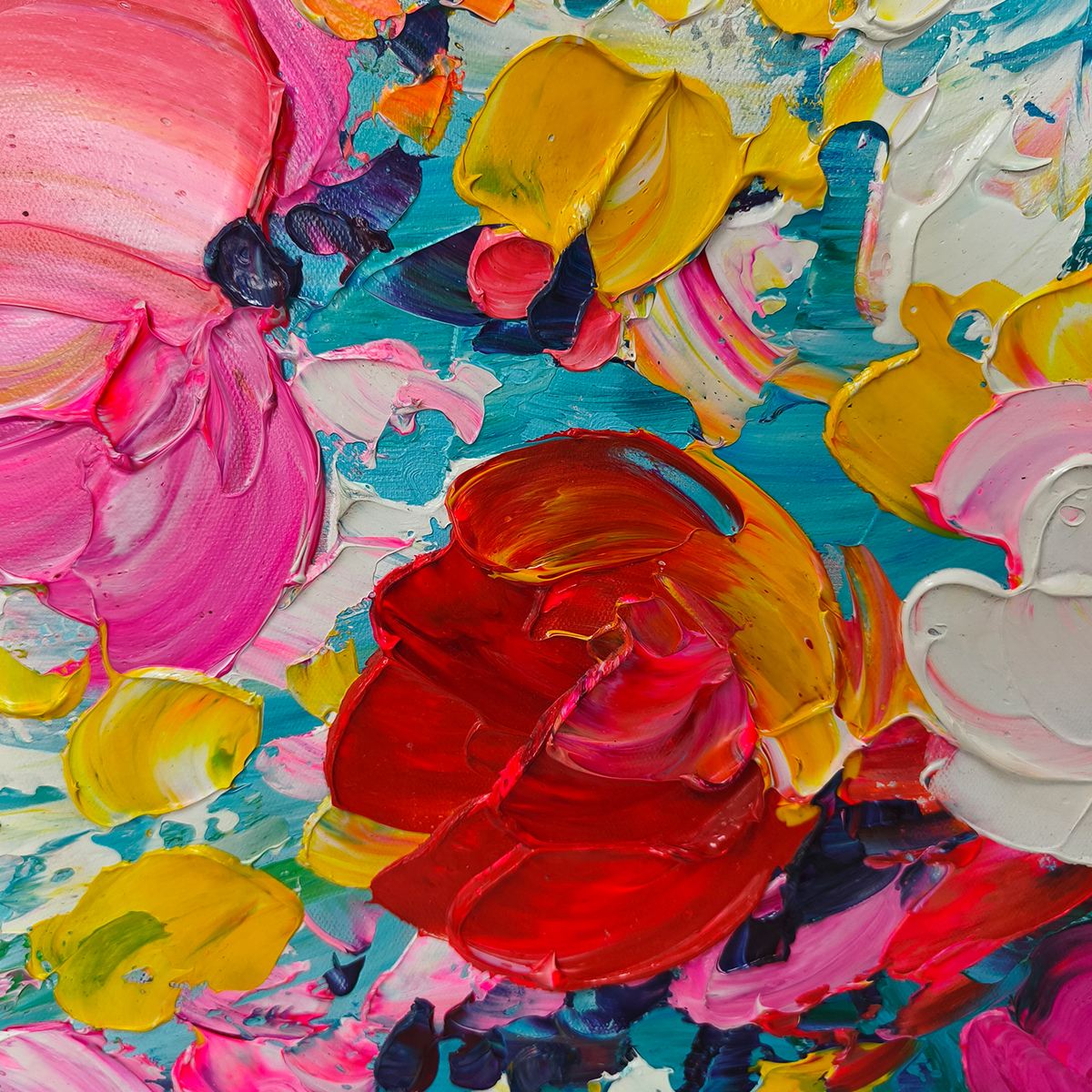 Ready to Ship | RED GARDEN | 20''x40'' | 50x100cm | Wood Frame
