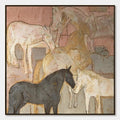 HERD WHISPERS: Figurative Textured Horse Painting