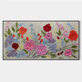 Hand-Painted Floral Oil Painting - Vibrant Garden Art