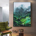 Abstract Painting "Green Mountain"
