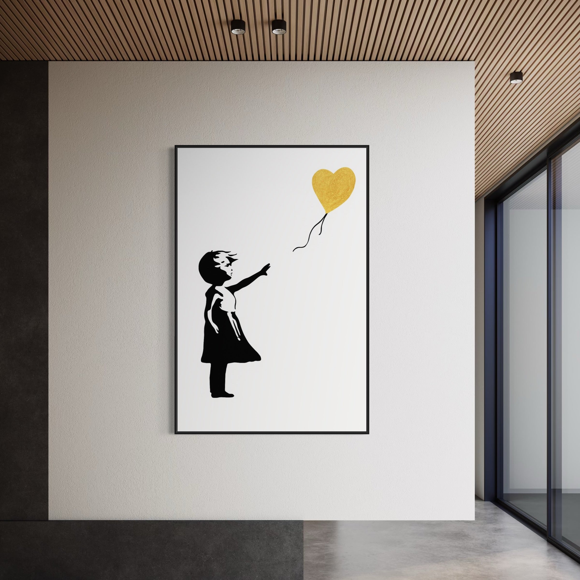 Banksy Girl with Gold Balloon