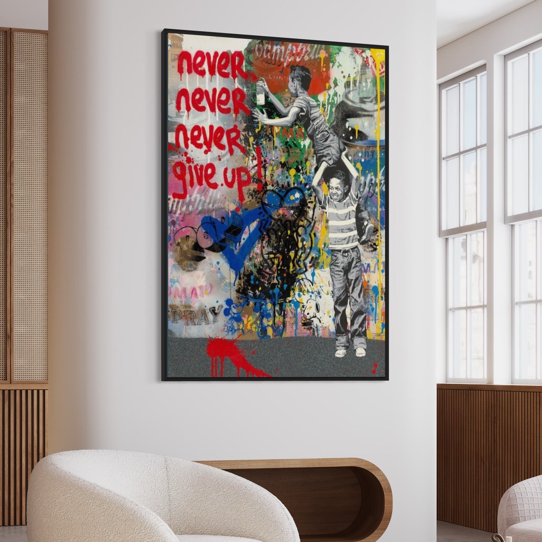 Never Give Up Graffiti
