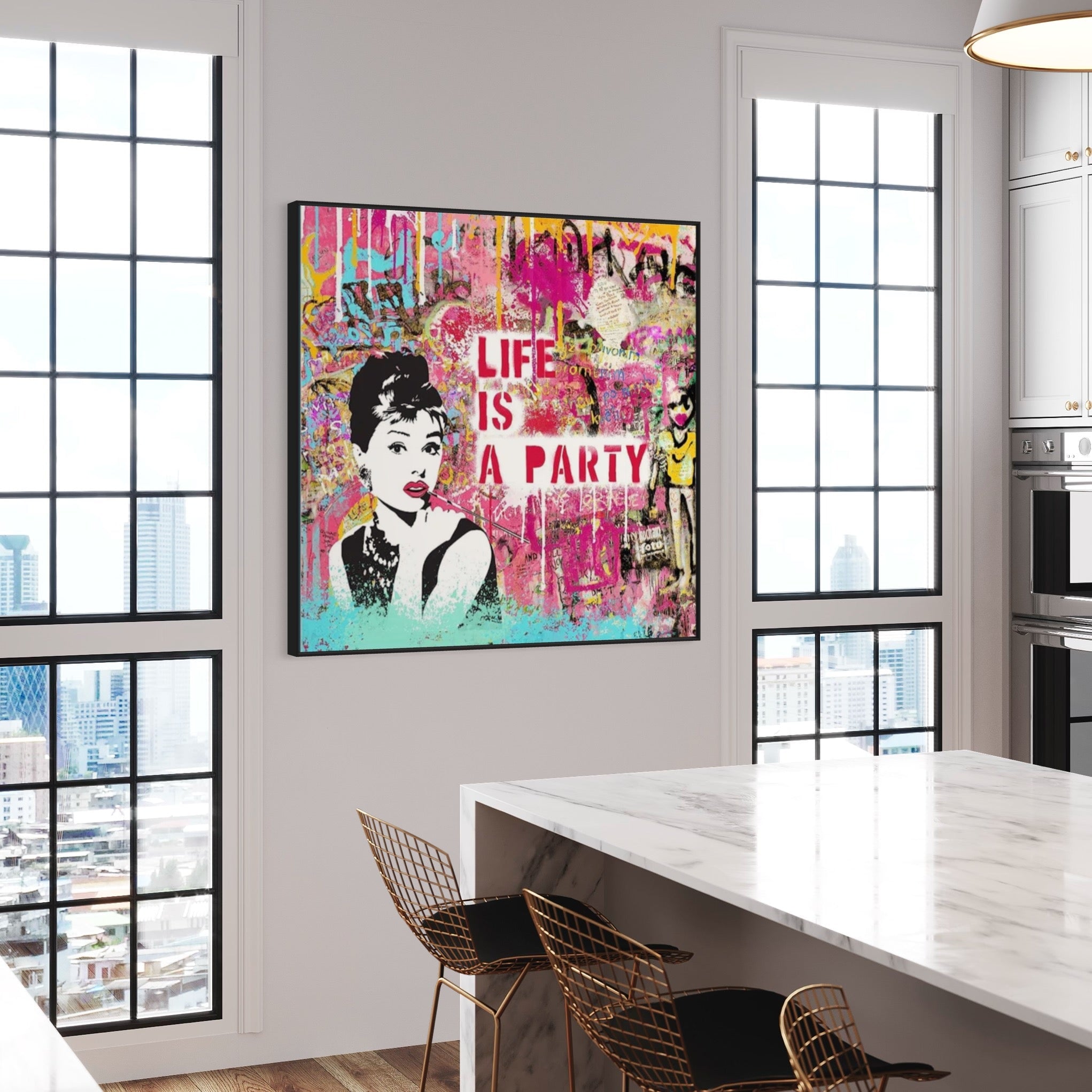 "Life is a Party" Graffiti Art