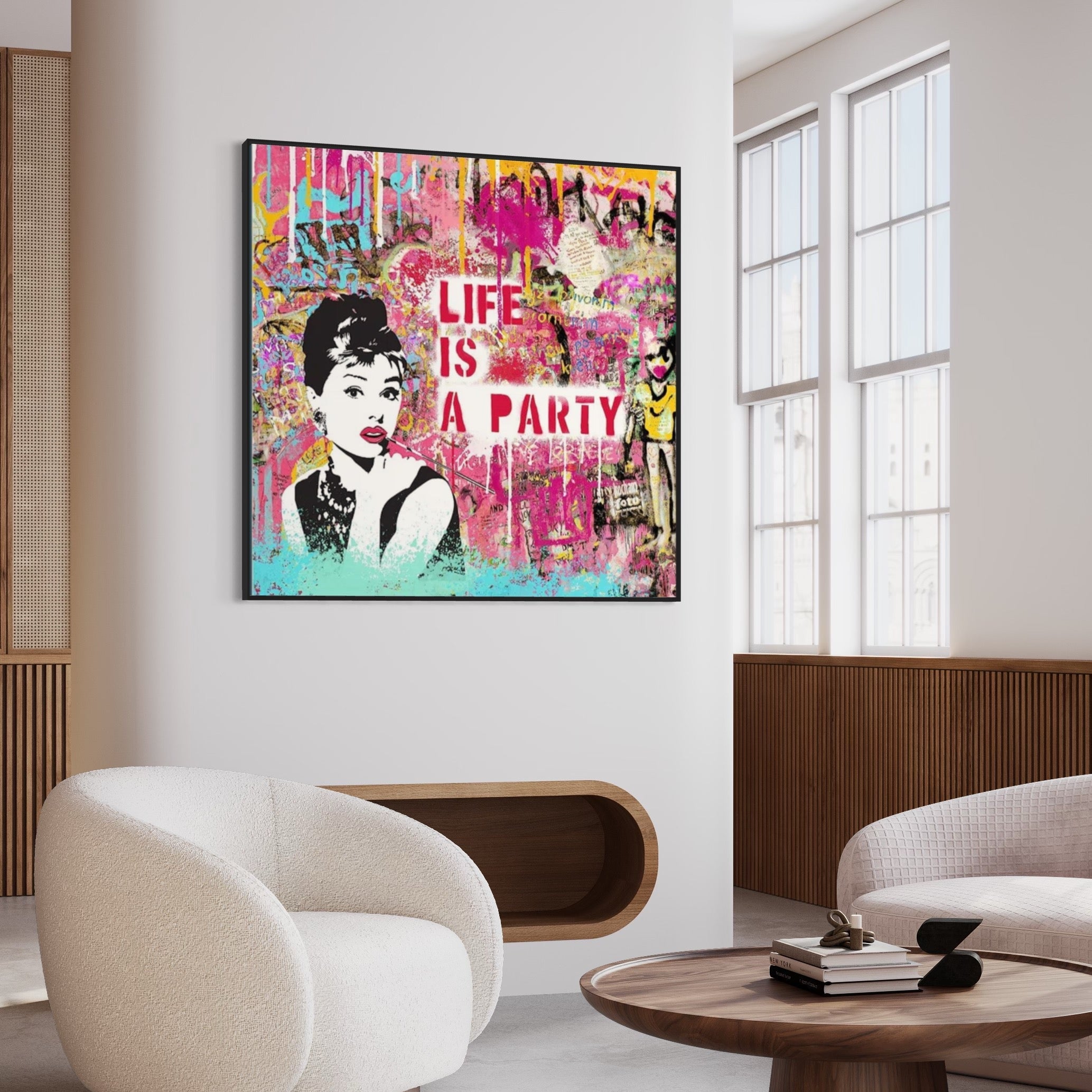"Life is a Party" Graffiti Art