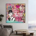 "Life is a Party" Graffiti Art