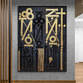 Abstract Calligraffiti - Black & Gold