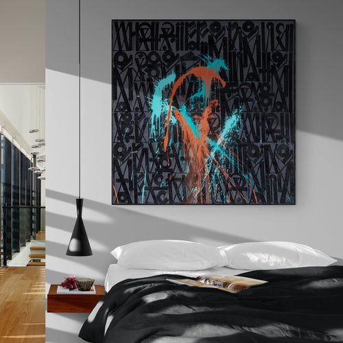 Calligraffiti with Paint Splashes