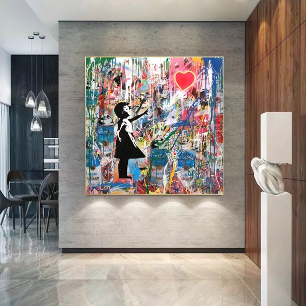 Banksy Balloon Girl 100% Hand-Painted