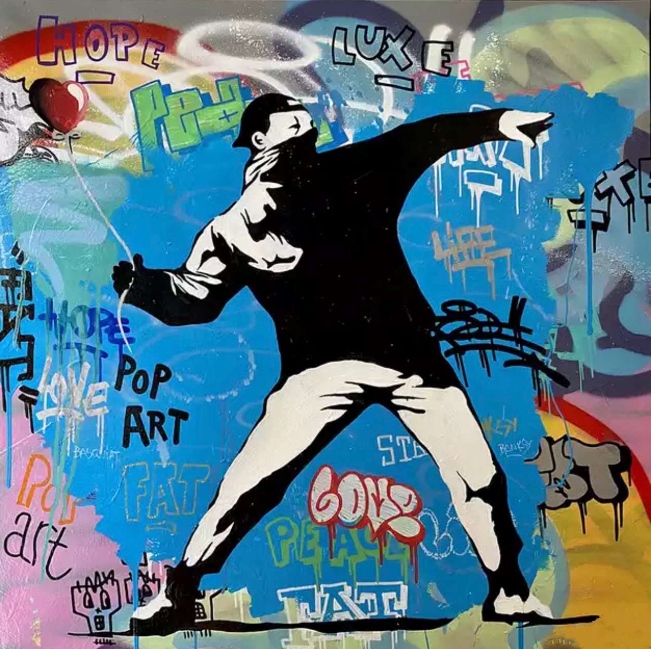 Banksy Man Thrower