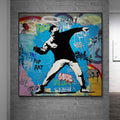 Banksy Man Thrower