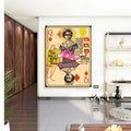 Queen - Royal Card Graffiti Wall Art