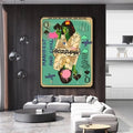 Uma Thurman Pulp Fiction Card Graffiti Wall Art